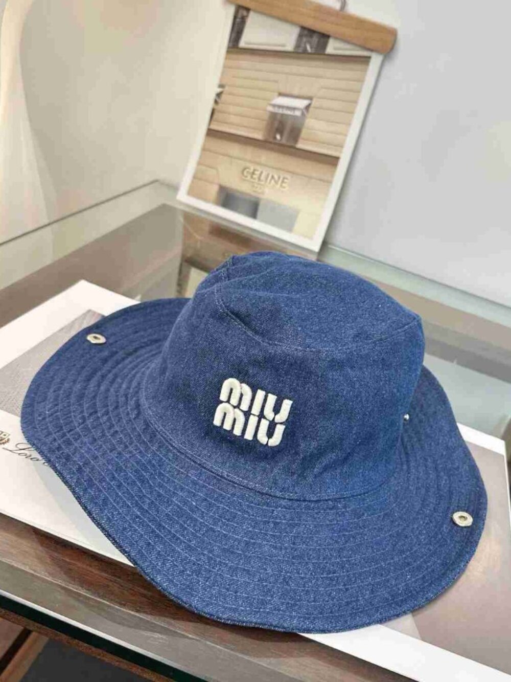 Miu Miu Casual Cowboy Cotton Bucket Hat